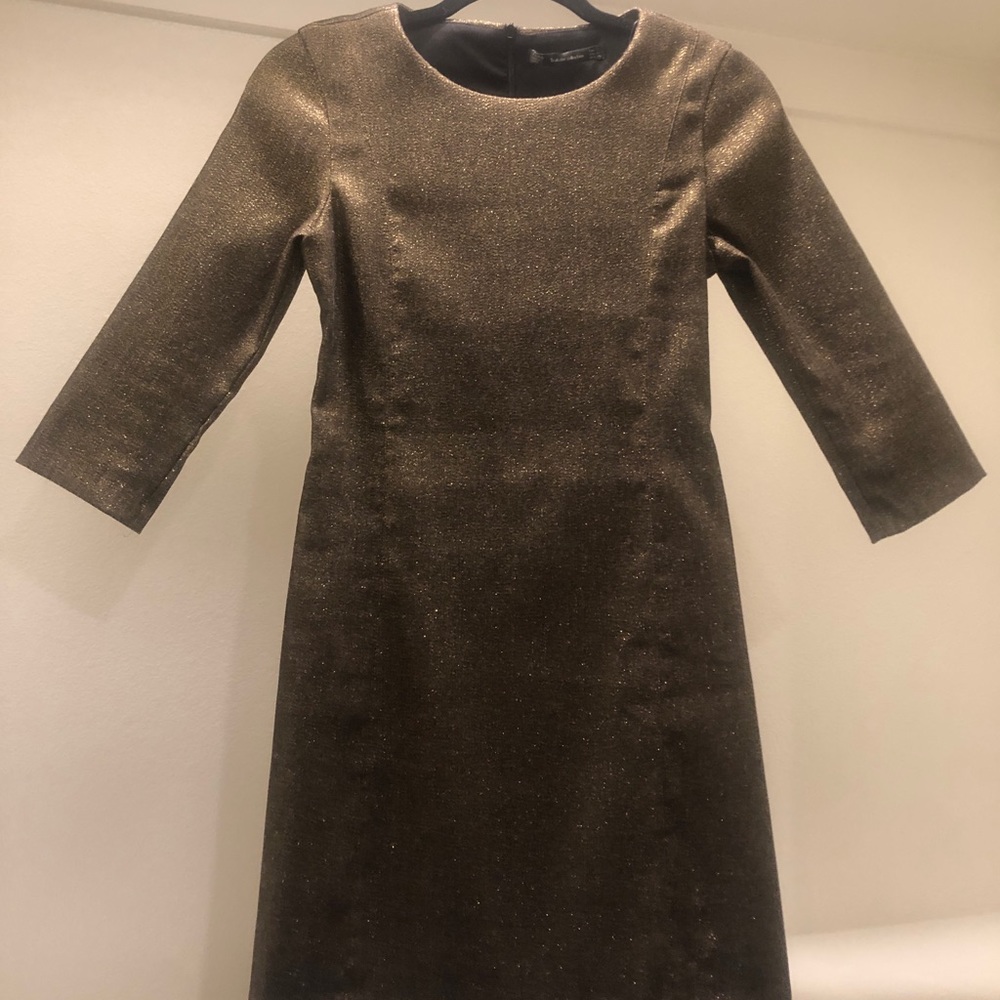 ZARA TRF Collection Metallic Dress